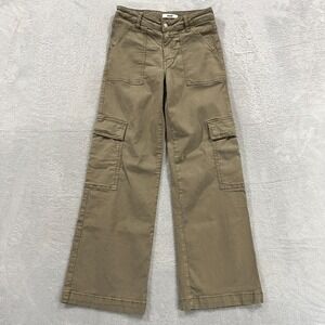 Mavi Pants Women 25x30 Alva High Rise Straight Cargo Green Y2K Retro Baggy Retro